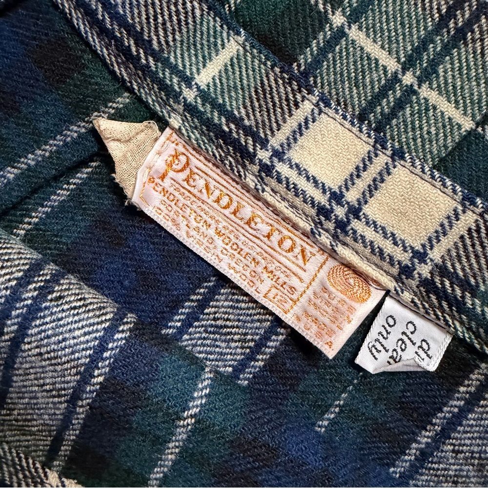 70’s Vintage Pendleton Wool Plaid Fringe Wrap Tartan Skirt Size XS/S - Picture 6 of 8